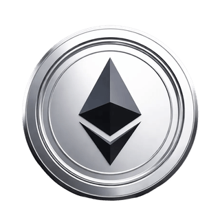 ETH Ethereumの暗号通貨コインが浮かぶように配置されたグラフィック要素